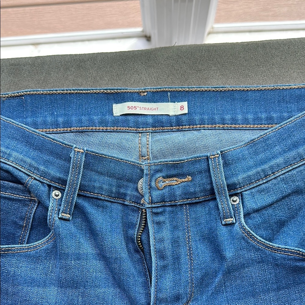 Levi's 505 Classic Blue Straight Jeans with Durable Denim